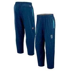 Men's Seattle Kraken Fanatics Navy Blue Authentic Pro Rink Coaches Pants